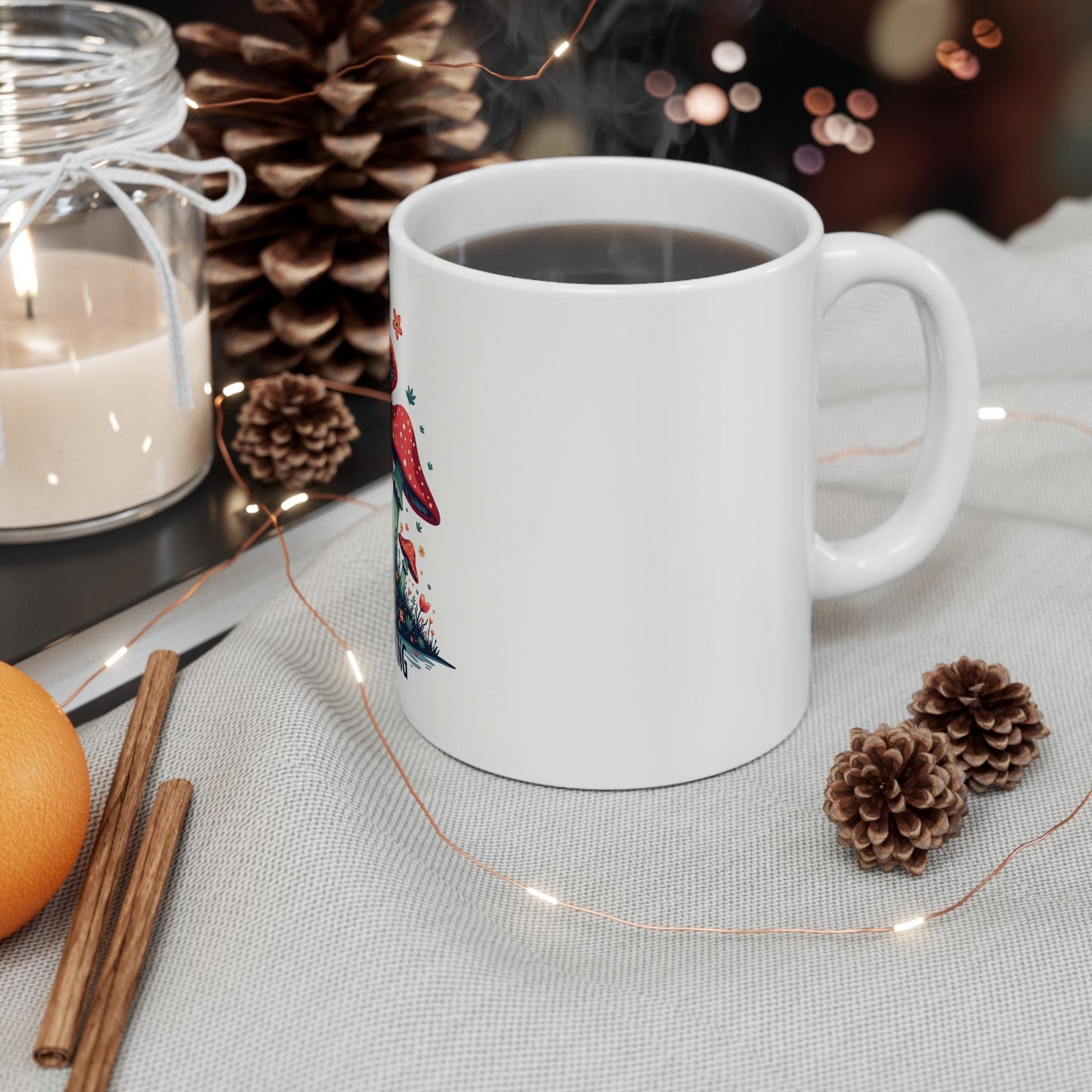 Still Growing Mug in White - Spiritual Growth Mug - Mushroom Coffee Cup - Personal Growth Gift - Inspirational Quote Mug - Nature Lover Gift