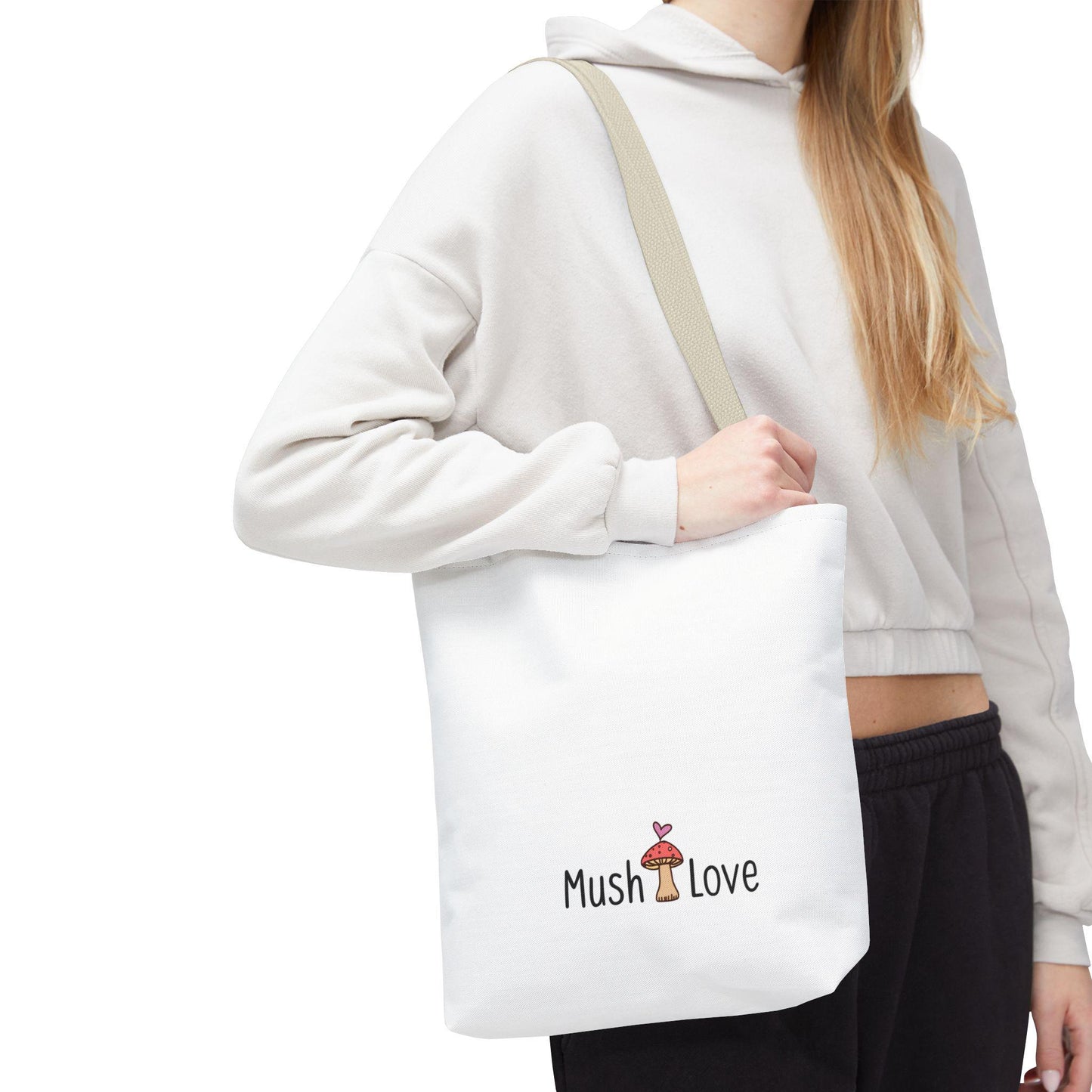 Mush-Love Organic Cotton Tote Bag | Eco-Friendly Minimalist Tote | Sustainable Shopping Bag