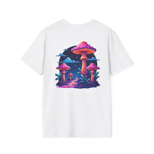 Mush-Love Collection Utopia Tee - Vibrant Mushroom Design T-Shirt | Unisex Organic Cotton | Eco-Friendly, Nature-Inspired