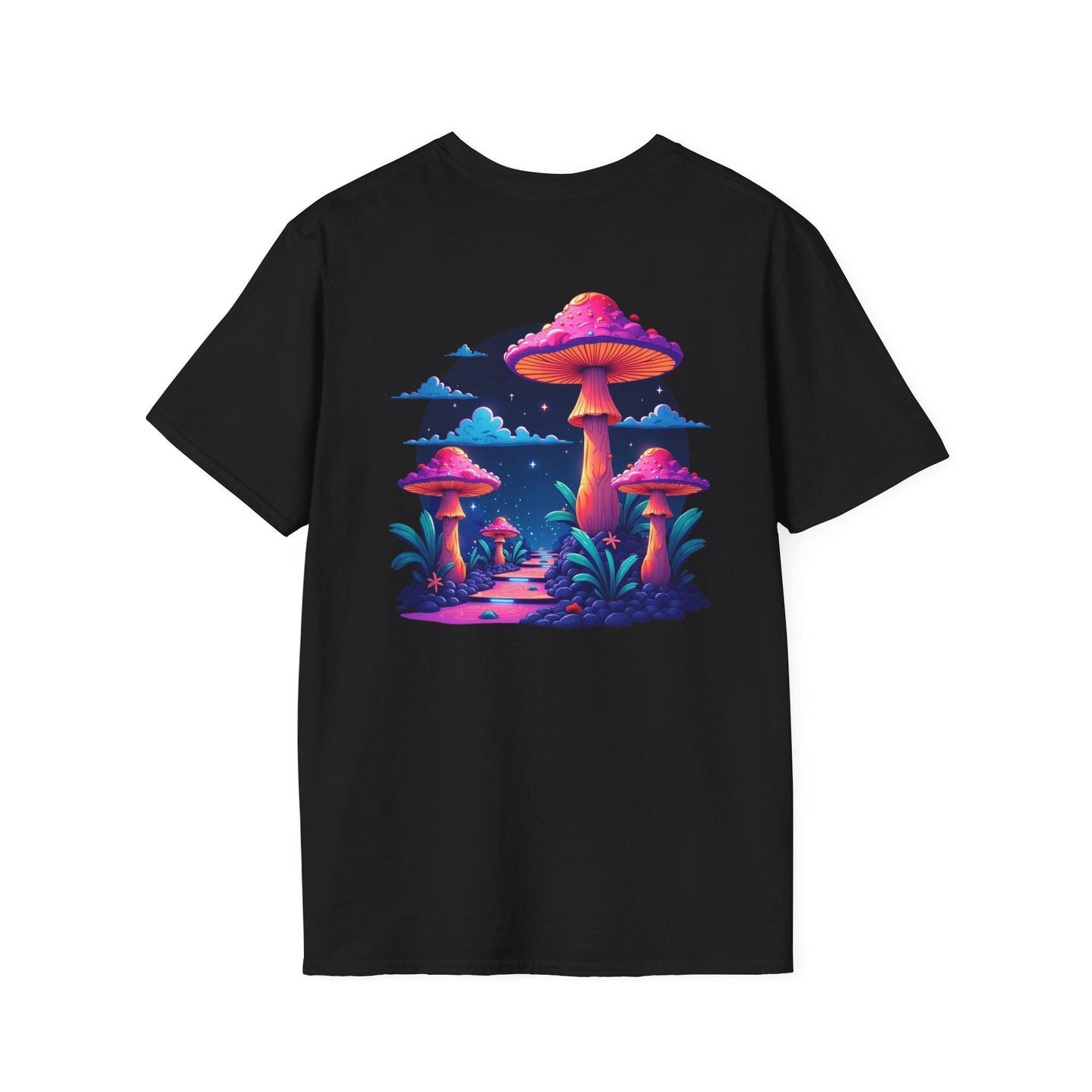 Mush-Love Collection Utopia Tee - Vibrant Mushroom Design T-Shirt | Unisex Organic Cotton | Eco-Friendly, Nature-Inspired