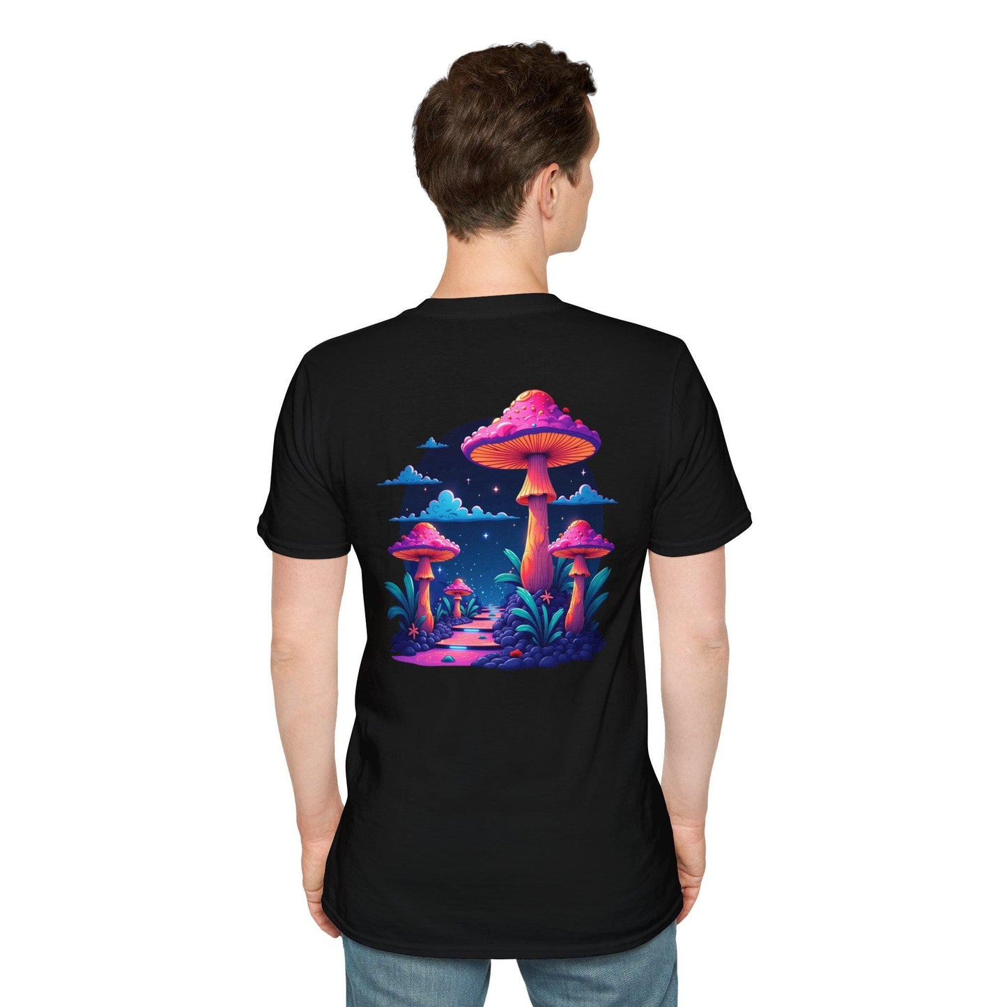 Mush-Love Collection Utopia Tee - Vibrant Mushroom Design T-Shirt | Unisex Organic Cotton | Eco-Friendly, Nature-Inspired