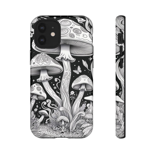 Psychedelic Mushrooms Tough Case | Dual Layer iPhone & Phone Case | Durable Protective Cover | Mushroom Art | Custom iPhone Case