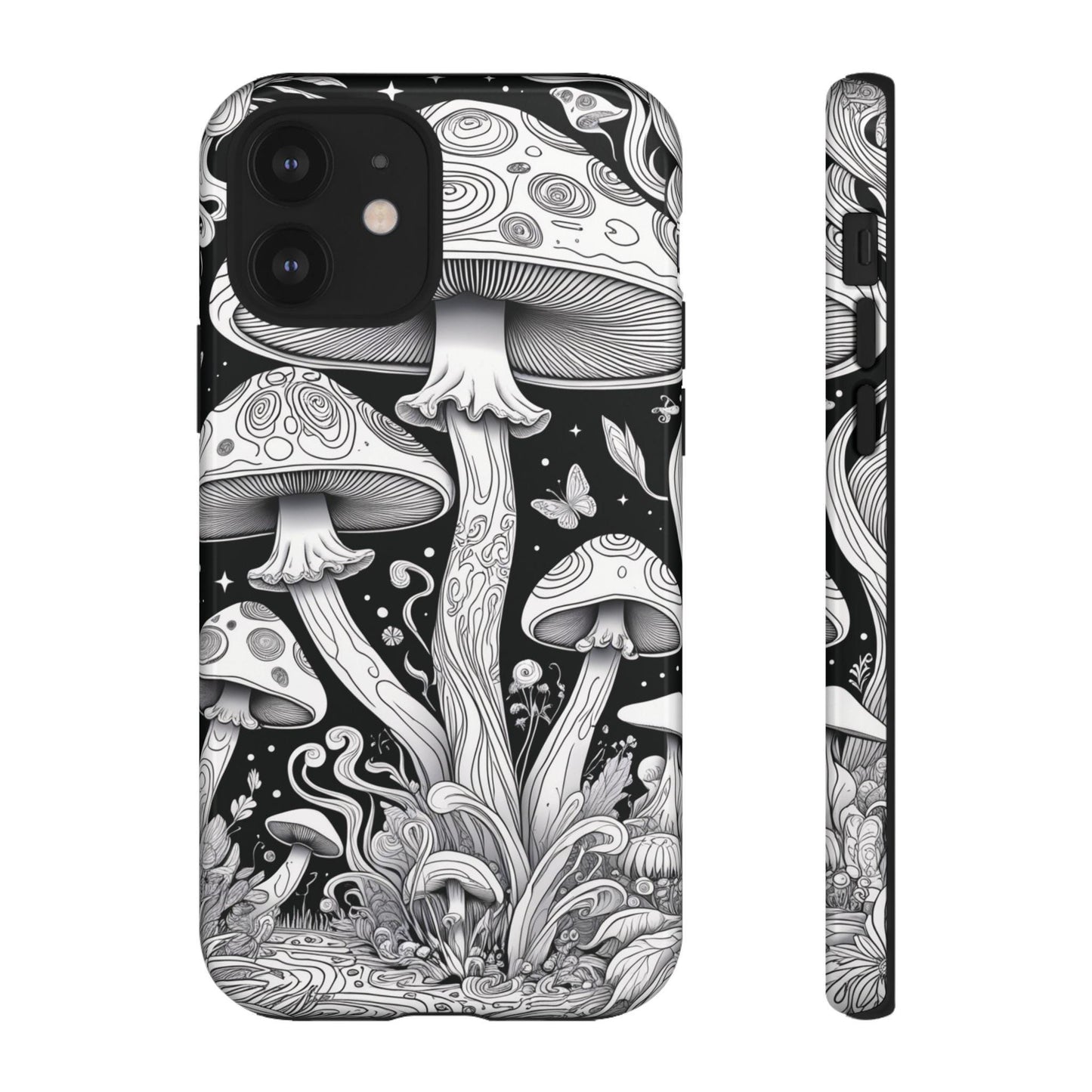 Psychedelic Mushrooms Tough Case | Dual Layer iPhone & Phone Case | Durable Protective Cover | Mushroom Art | Custom iPhone Case