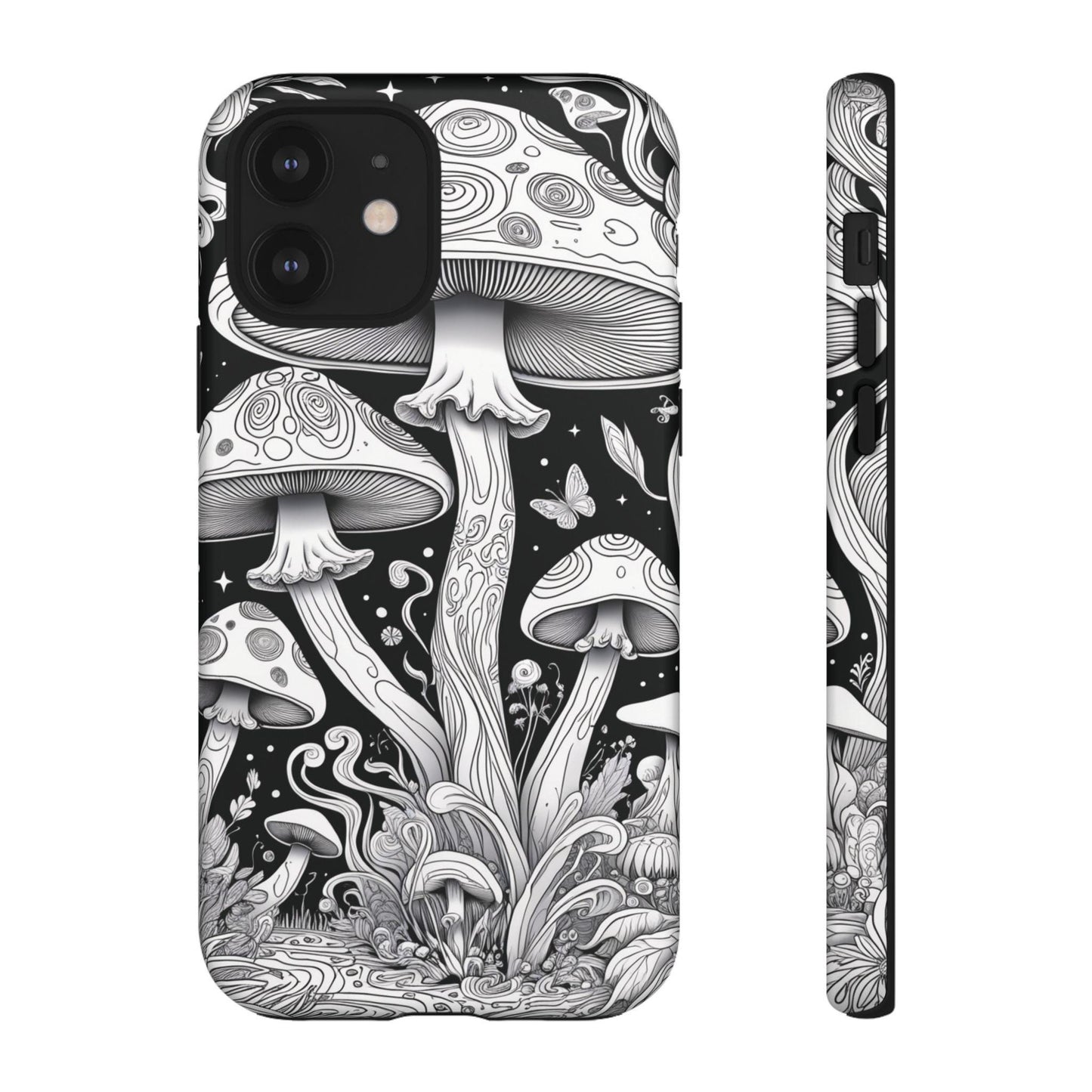 Psychedelic Mushrooms Tough Case | Dual Layer iPhone & Phone Case | Durable Protective Cover | Mushroom Art | Custom iPhone Case