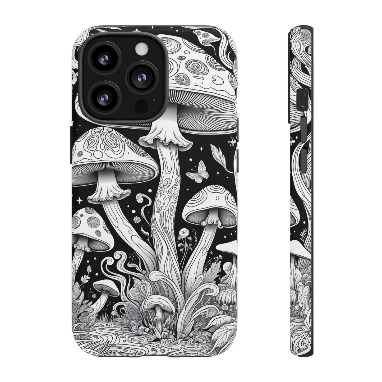 Psychedelic Mushrooms Tough Case | Dual Layer iPhone & Phone Case | Durable Protective Cover | Mushroom Art | Custom iPhone Case