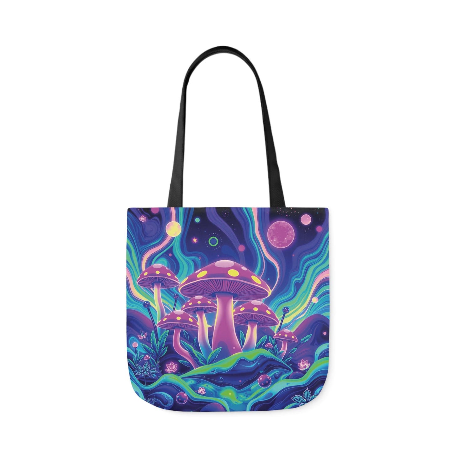 Mushroomtopia Tote Bag | Psychedelic Mushroom Art | Fantasy Fungi Design | Eco-Friendly Canvas | Vibrant & Magical Tote | 3 different sizes