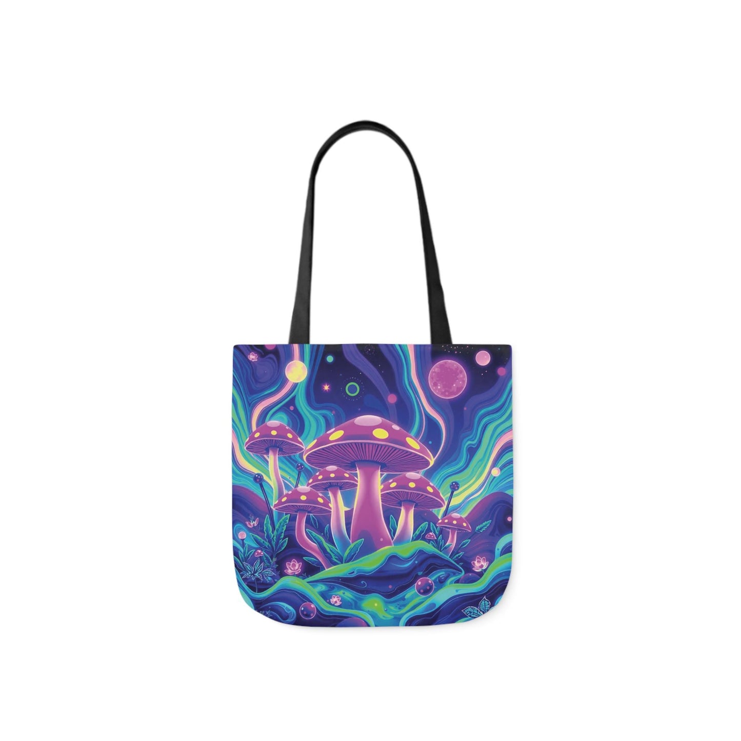 Mushroomtopia Tote Bag | Psychedelic Mushroom Art | Fantasy Fungi Design | Eco-Friendly Canvas | Vibrant & Magical Tote | 3 different sizes