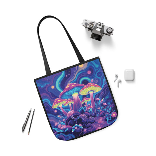 Mushroom Aura Tote Bag | Psychedelic Mushroom Art | Aura and Energy Design | Eco-Friendly Canvas | Trippy & Spiritual Tote