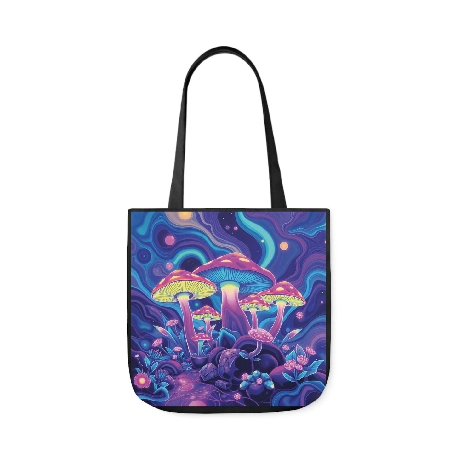 Mushroom Aura Tote Bag | Psychedelic Mushroom Art | Aura and Energy Design | Eco-Friendly Canvas | Trippy & Spiritual Tote