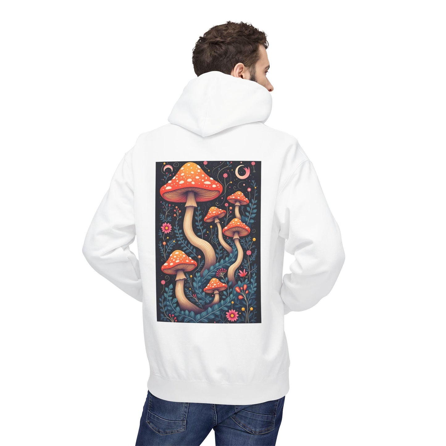 Mush-Love Hoodie - Unisex Pullover Hoodie - Unique Mushroom Design - Eco-Friendly Fungi Fashion - Perfect Gift for Nature Lovers