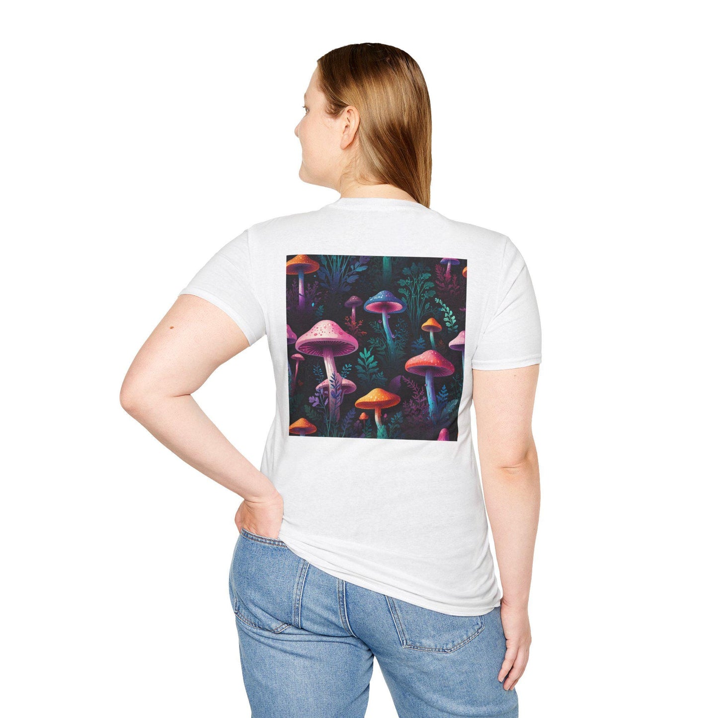 Mush-Love Collection Flow Tee - Premium Organic Cotton Mushroom Design T-Shirt | Unisex, Relaxed Fit | Nature-Inspired, Psychedelic