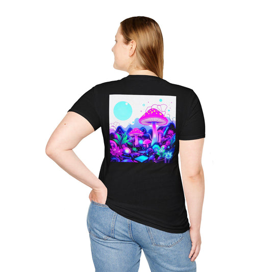 Mush-Love Collection Future Mushroom Tee - Futuristic Mushroom Design T-Shirt | Unisex, Organic Cotton | Psychedelic Graphic Tee