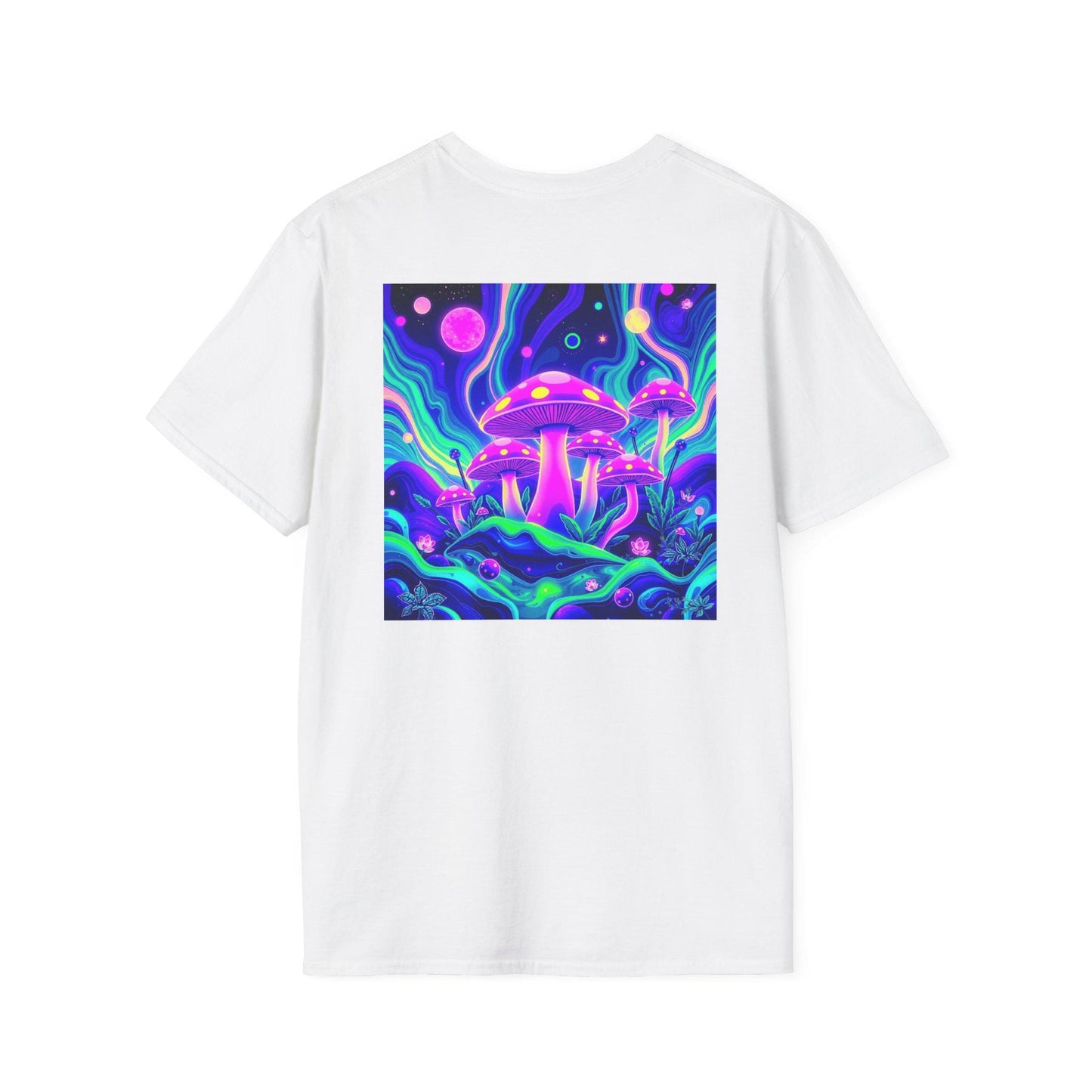 Mush-Love Collection DEPTH Tee - Vibrant Mushroom Design T-Shirt | Unisex Organic Cotton | Colourful Graphic Tee