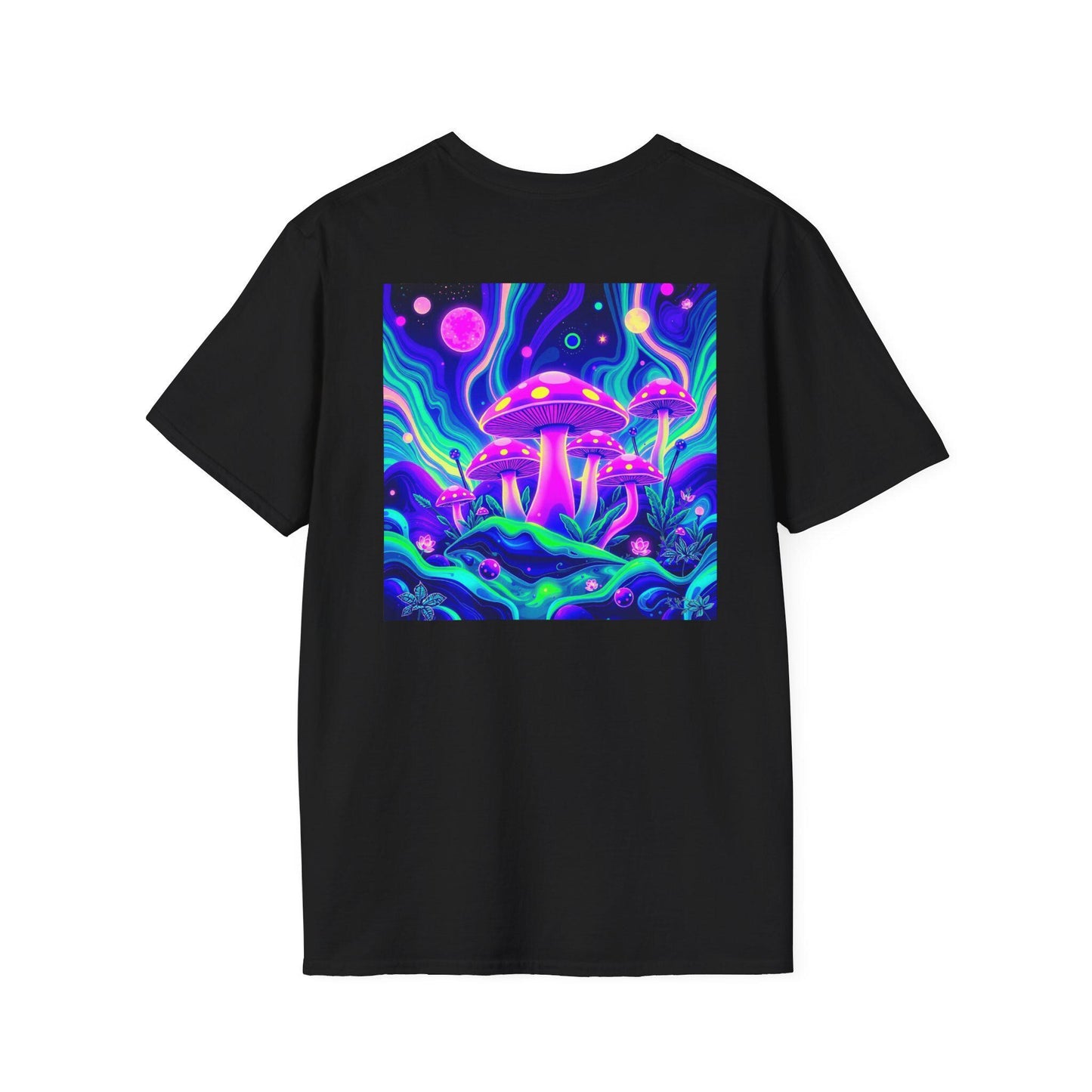 Mush-Love Collection DEPTH Tee - Vibrant Mushroom Design T-Shirt | Unisex Organic Cotton | Colourful Graphic Tee