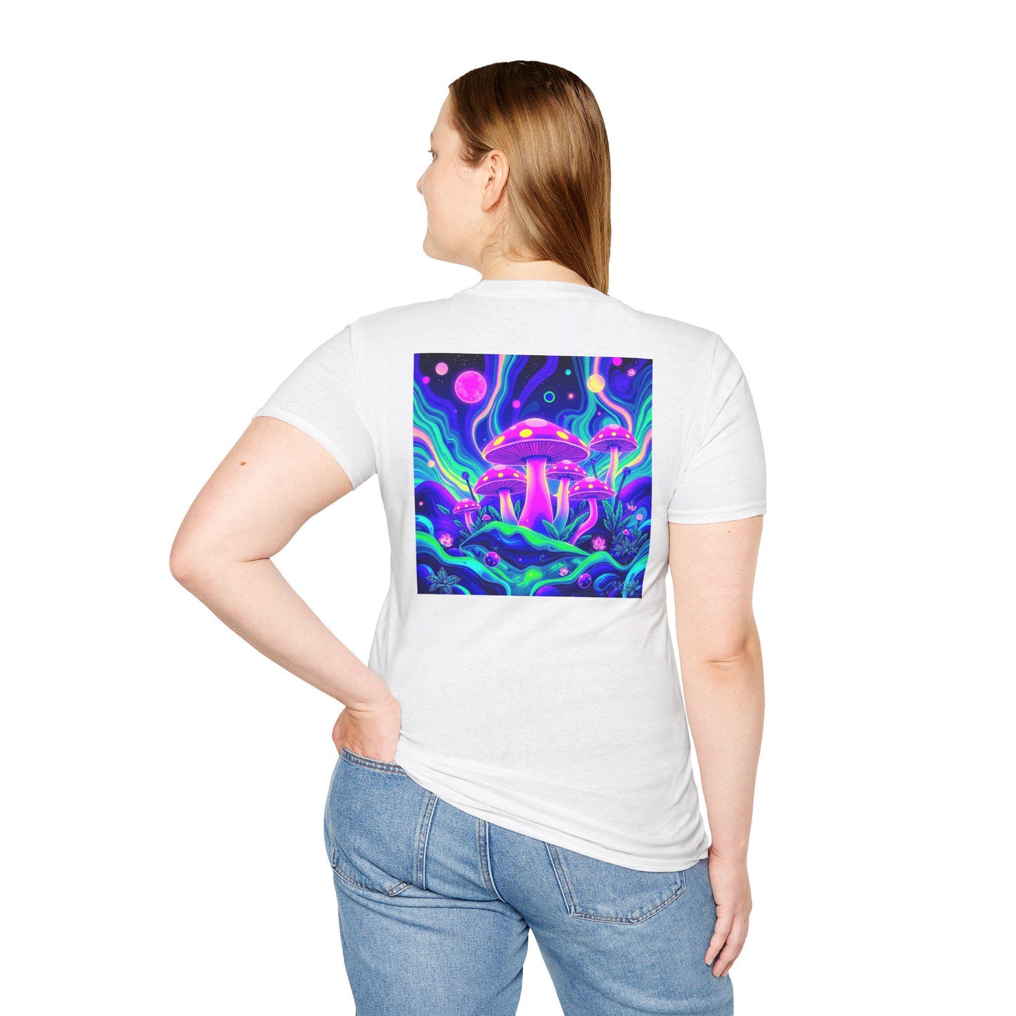 Mush-Love Collection DEPTH Tee - Vibrant Mushroom Design T-Shirt | Unisex Organic Cotton | Colourful Graphic Tee