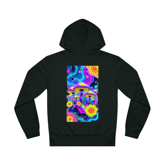 Mush-Love Collection Utopia Hoodie - Premium Organic Cotton Hoodie with Stunning Mushroom Design | Unisex, Eco-Friendly, Psychedelic