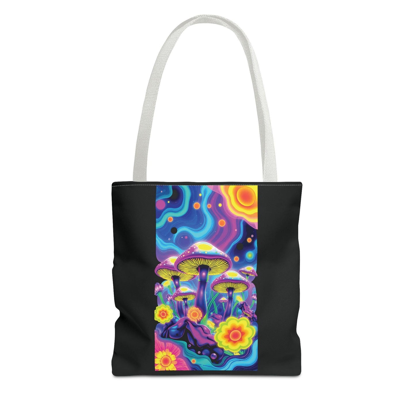 Mush-Love Utopia Tote Bag - Colourful Mushroom Design, Sustainable & Stylish - Mush-Love collection - Mushroom Tote - Mushroom Fashion