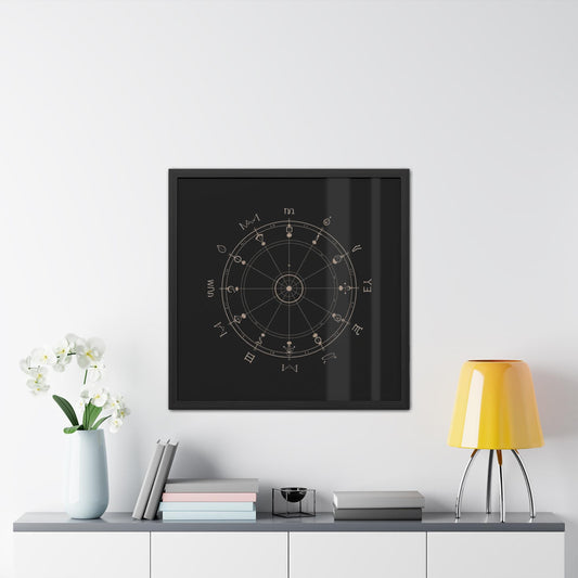 Astrology Chart Framed Poster | Custom Birth Chart Artwork | Celestial Home Decor | Unique Astrological Gift | Spiritual Wall Art