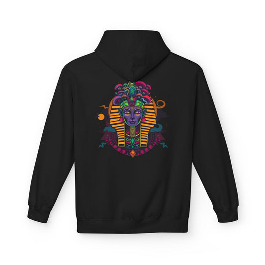 Mushroom Pharaoh Hoodie, Psychedelic Mushroom Hoodie, Fantasy Hoodie, Unisex Hoodie, Eco-Friendly Sweatshirt, Vibrant Graphic Hoodie