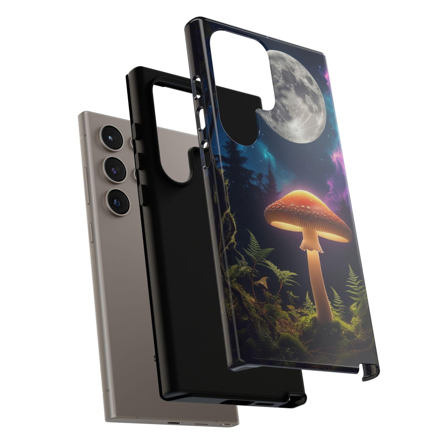 Moonlit Mushroom Tough Case for Samsung S25S24 | Enchanted Forest Design, Celestial Mushroom, Unique Phone case, Magical Forest Phone Case