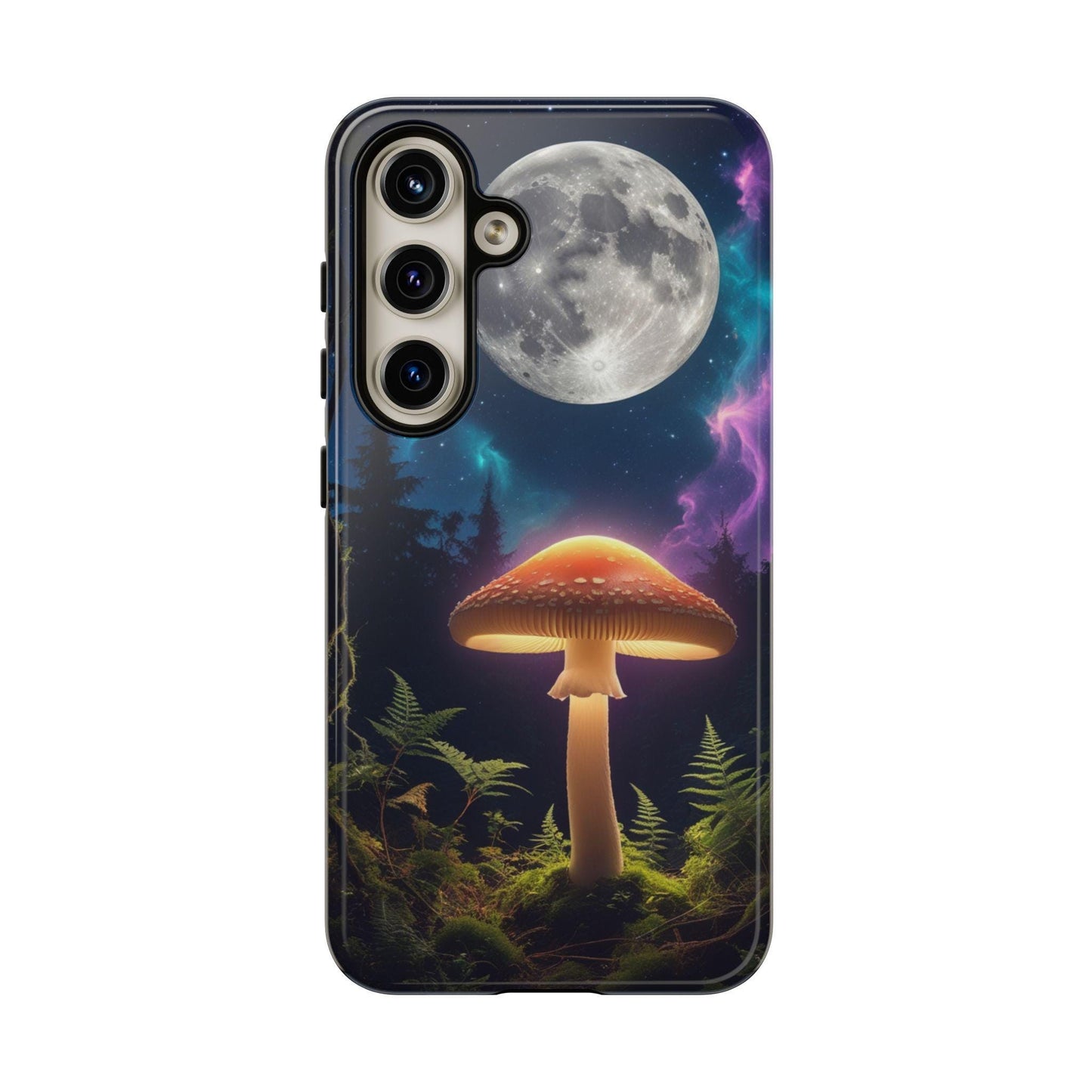 Moonlit Mushroom Tough Case for Samsung S25S24 | Enchanted Forest Design, Celestial Mushroom, Unique Phone case, Magical Forest Phone Case