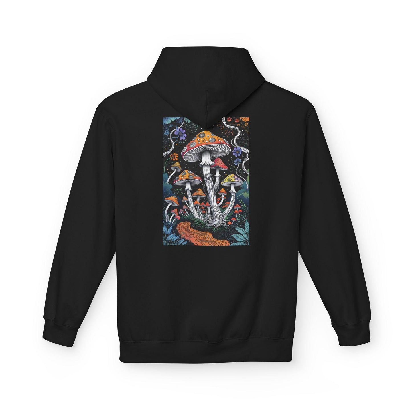 Mushroom Mindscapes Hoodie - Psychedelic Mushroom Design, Colourful Fungi Hoodie, Unisex, Nature-Inspired Hoodie, Gift for Mushroom Lovers