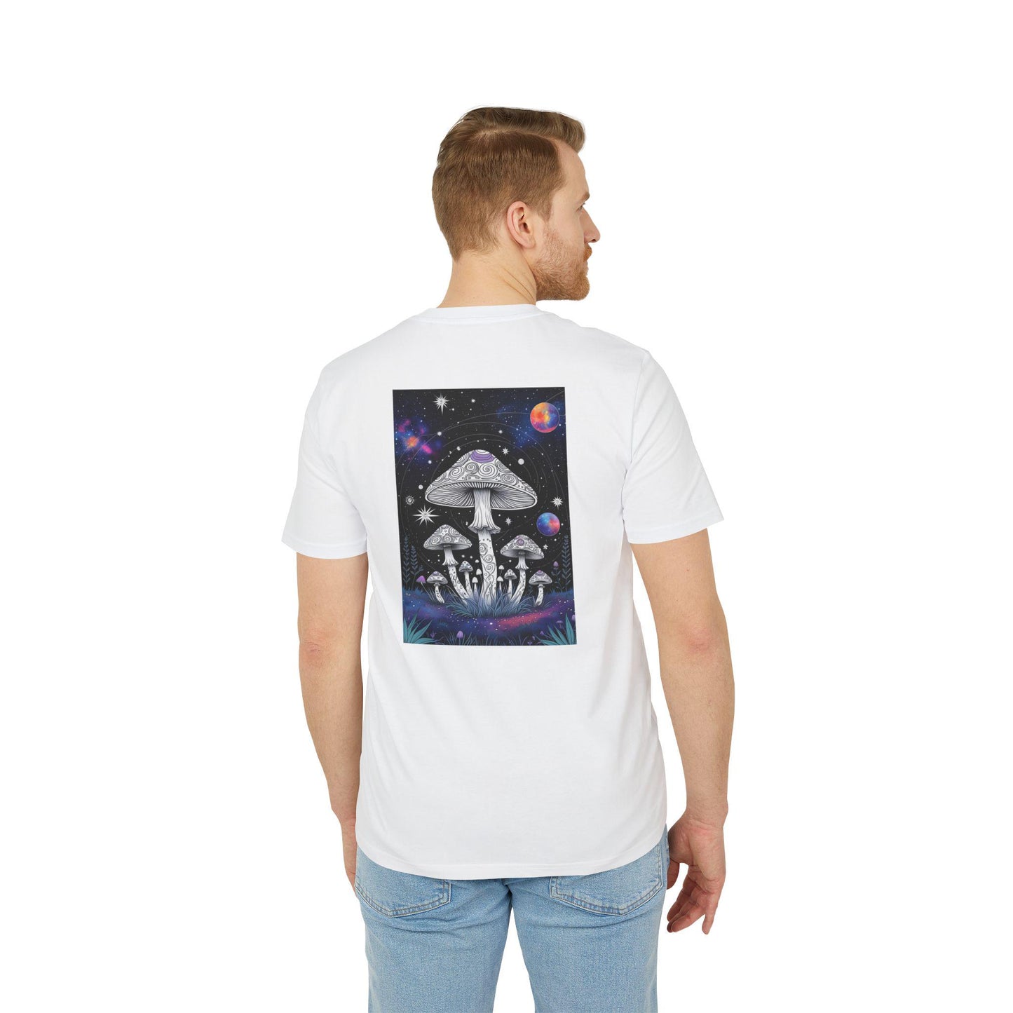 Mush-Love Mushroom Mindscapes Collection Tee - Psychedelic Mushroom T-shirt, Unisex Mushroom Shirt, Colourful Nature-Inspired Apparel