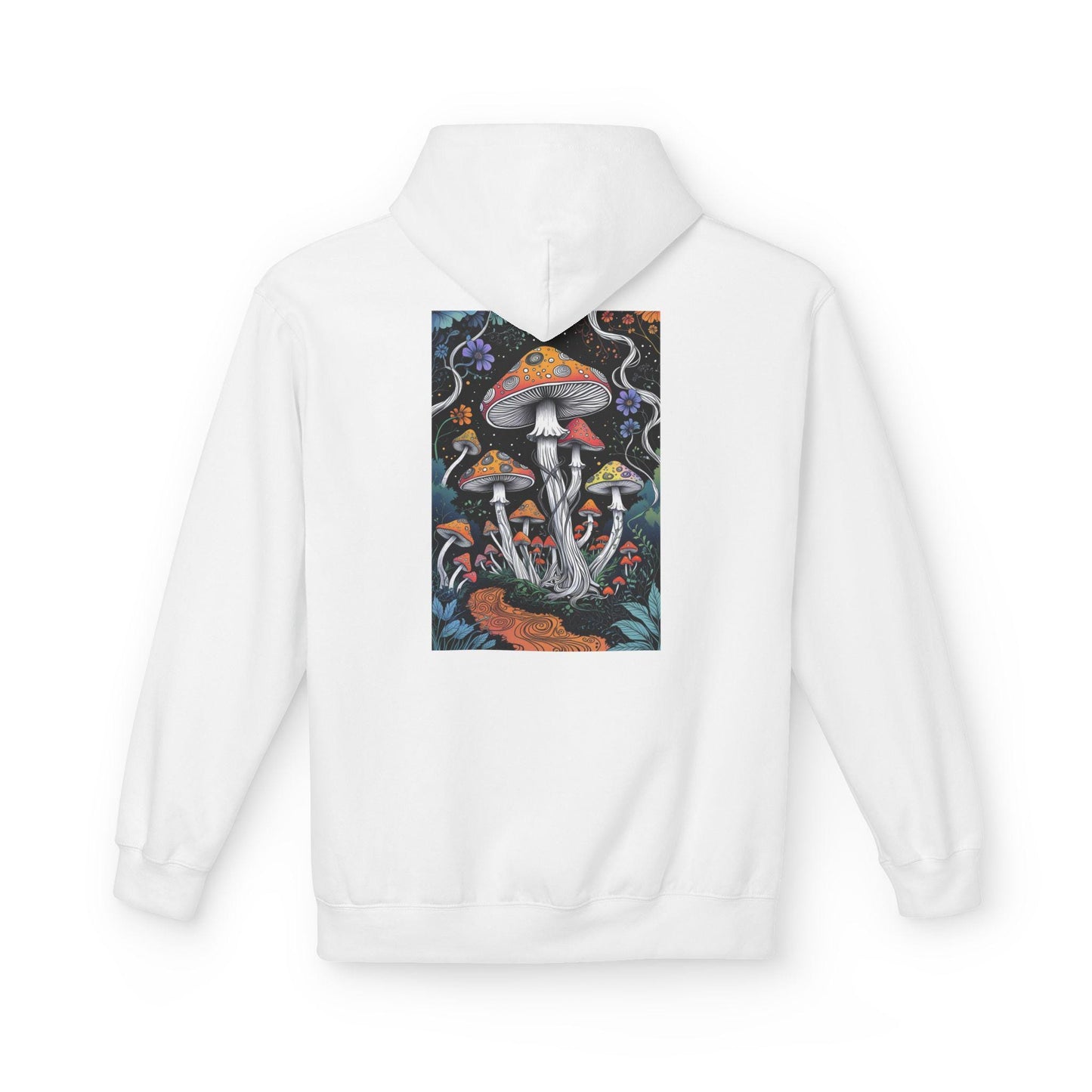 Mushroom Mindscapes Hoodie - Psychedelic Mushroom Design, Colourful Fungi Hoodie, Unisex, Nature-Inspired Hoodie, Gift for Mushroom Lovers