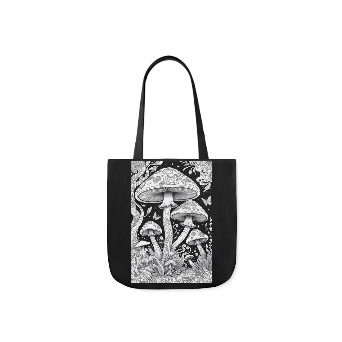 Mushroom Mindscapes Tote Bag - Psychedelic Mushroom Design, Nature-Inspired Eco-Friendly Tote, Colourful Fungi Art, Gift for Mushroom Lovers