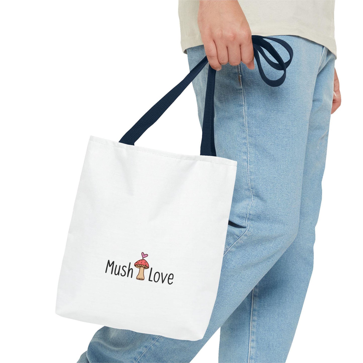 Mush-Love Organic Cotton Tote Bag | Eco-Friendly Minimalist Tote | Sustainable Shopping Bag