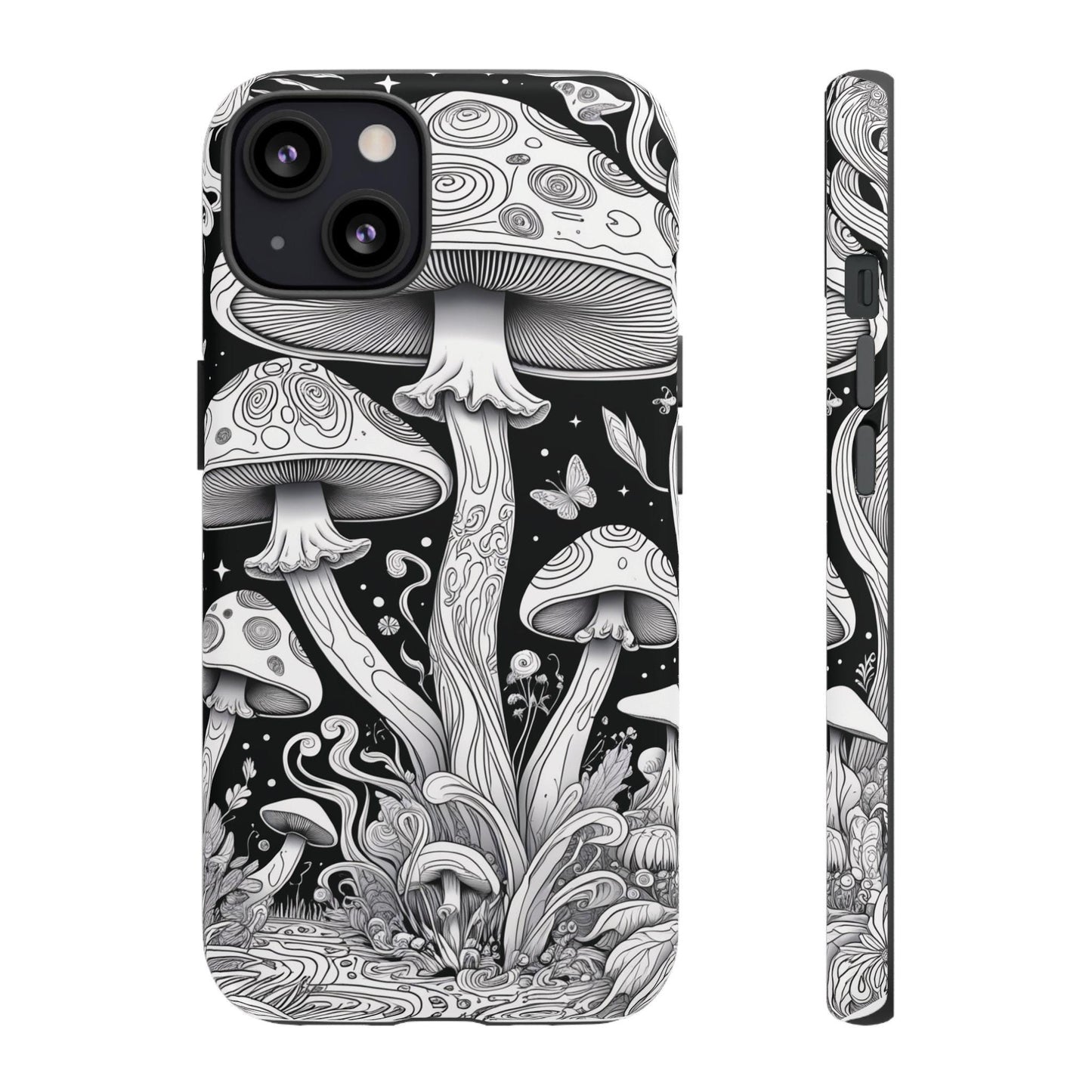 Psychedelic Mushrooms Tough Case | Dual Layer iPhone & Phone Case | Durable Protective Cover | Mushroom Art | Custom iPhone Case