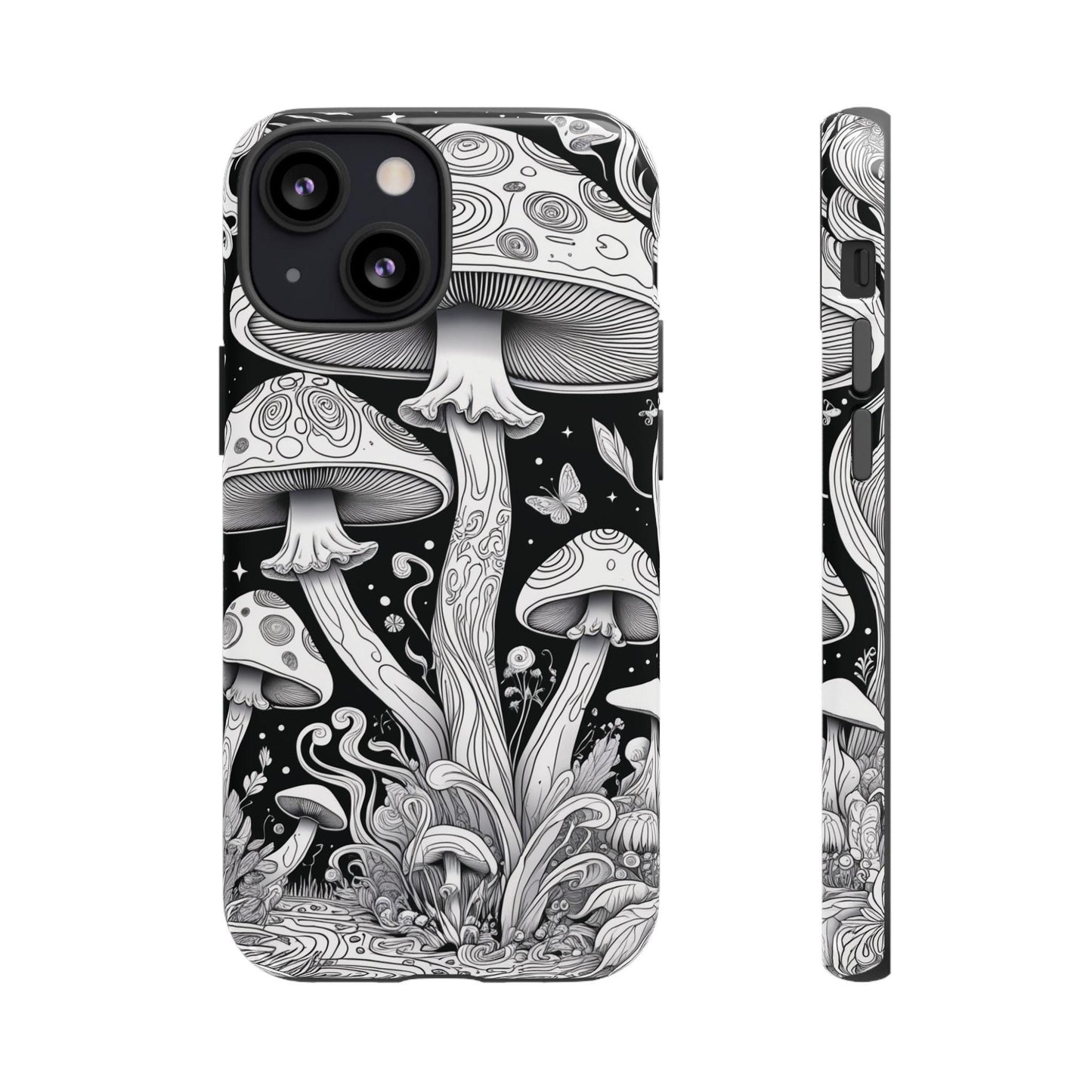 Psychedelic Mushrooms Tough Case | Dual Layer iPhone & Phone Case | Durable Protective Cover | Mushroom Art | Custom iPhone Case