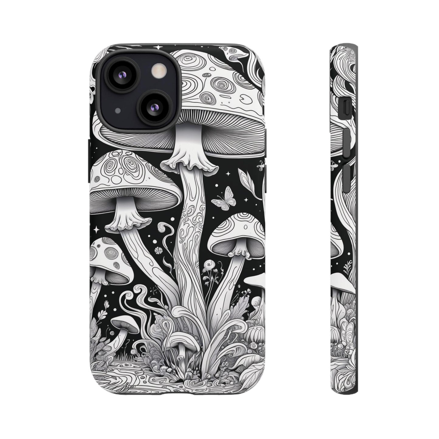 Psychedelic Mushrooms Tough Case | Dual Layer iPhone & Phone Case | Durable Protective Cover | Mushroom Art | Custom iPhone Case