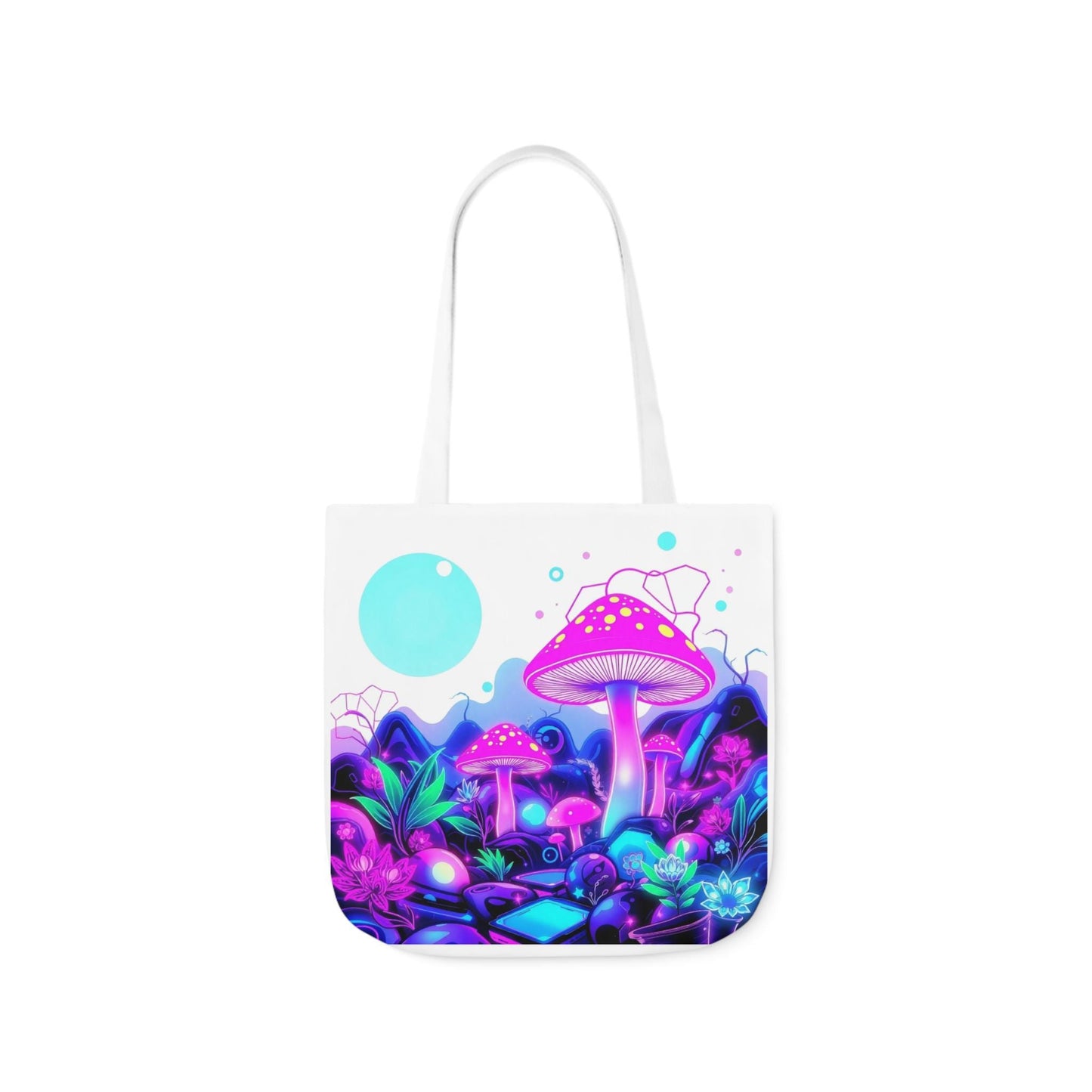 Mushroom Sun Tote Bag | Psychedelic Mushroom Design | Vibrant Sun and Fungi Art | Eco-Friendly Canvas | Bold & Colourful Tote