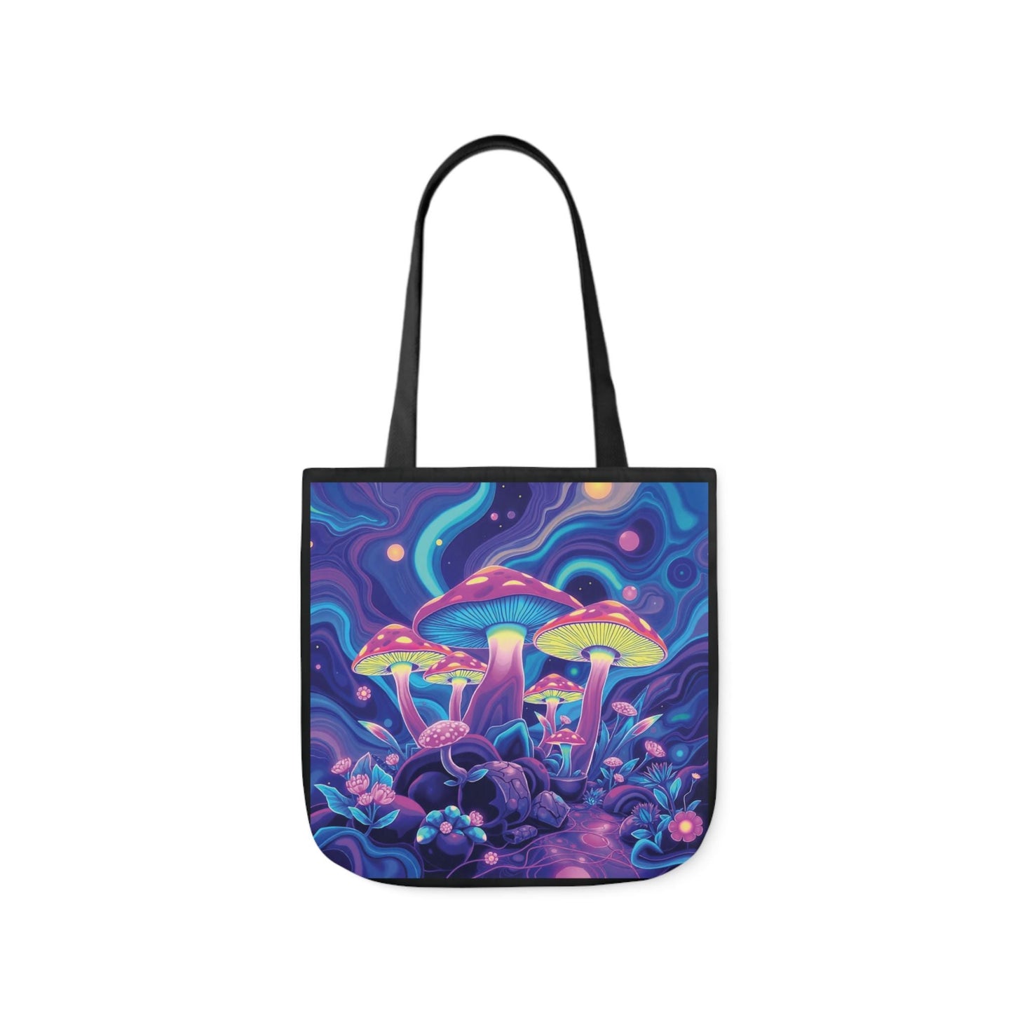 Mushroom Aura Tote Bag | Psychedelic Mushroom Art | Aura and Energy Design | Eco-Friendly Canvas | Trippy & Spiritual Tote