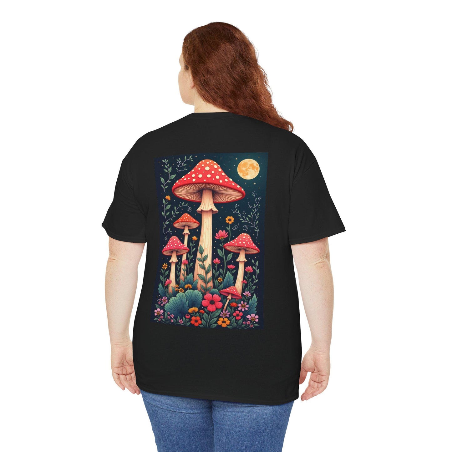 Mush-Love Collection T-shirt - Unique Mushroom Design - Unisex, Soft Cotton Tee - Nature-Inspired, Boho, Fungi Fashion - Casual Wear