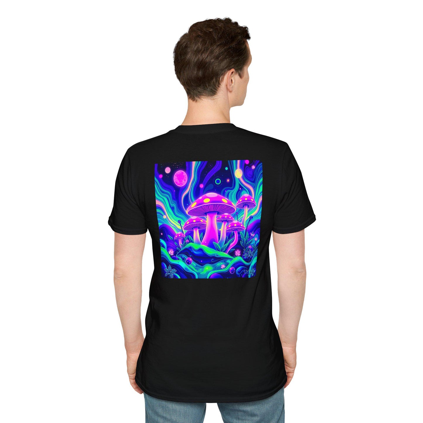 Mush-Love Collection DEPTH Tee - Vibrant Mushroom Design T-Shirt | Unisex Organic Cotton | Colourful Graphic Tee