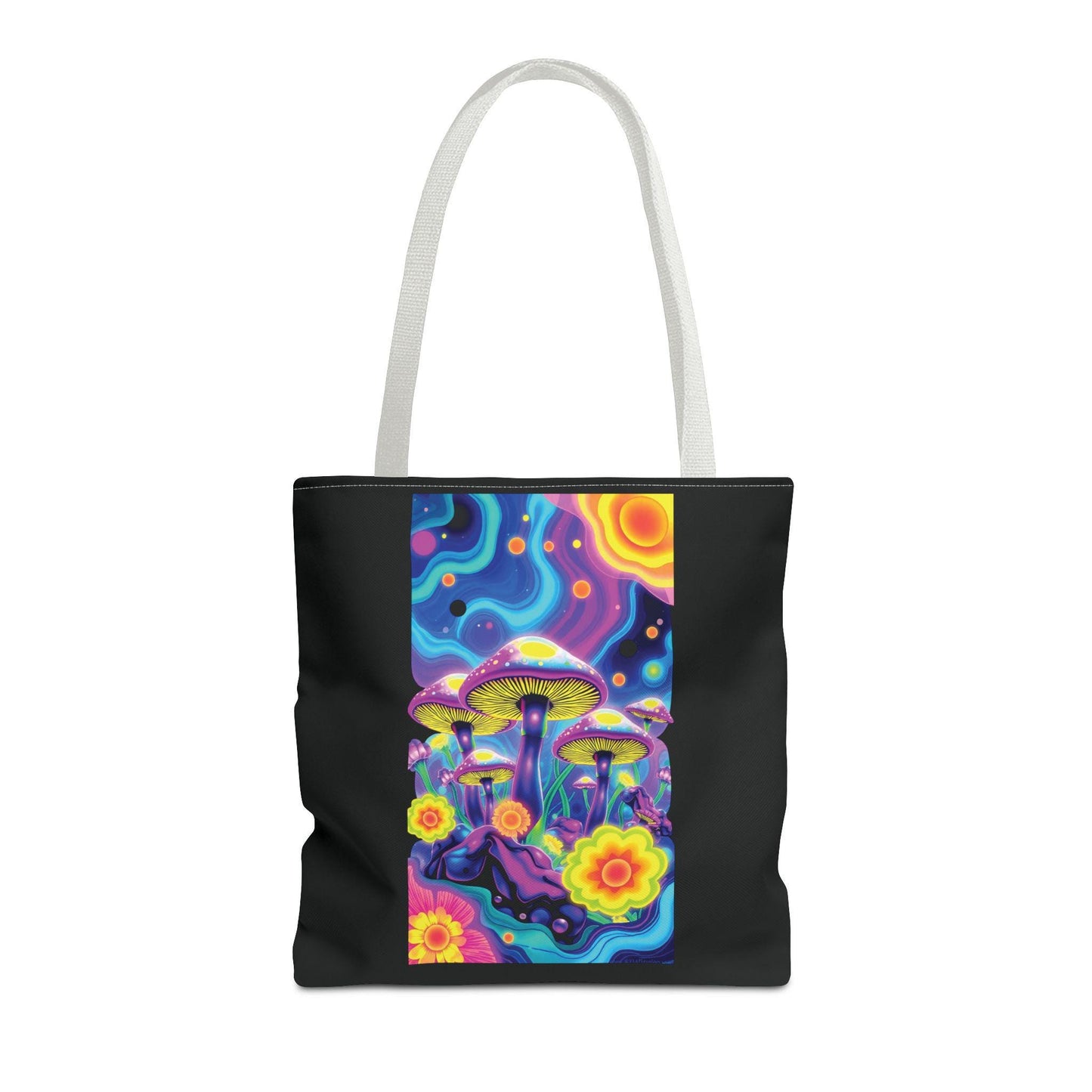 Mush-Love Utopia Tote Bag - Colourful Mushroom Design, Sustainable & Stylish - Mush-Love collection - Mushroom Tote - Mushroom Fashion