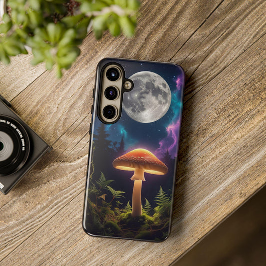 Moonlit Mushroom Tough Case for Samsung S25S24 | Enchanted Forest Design, Celestial Mushroom, Unique Phone case, Magical Forest Phone Case