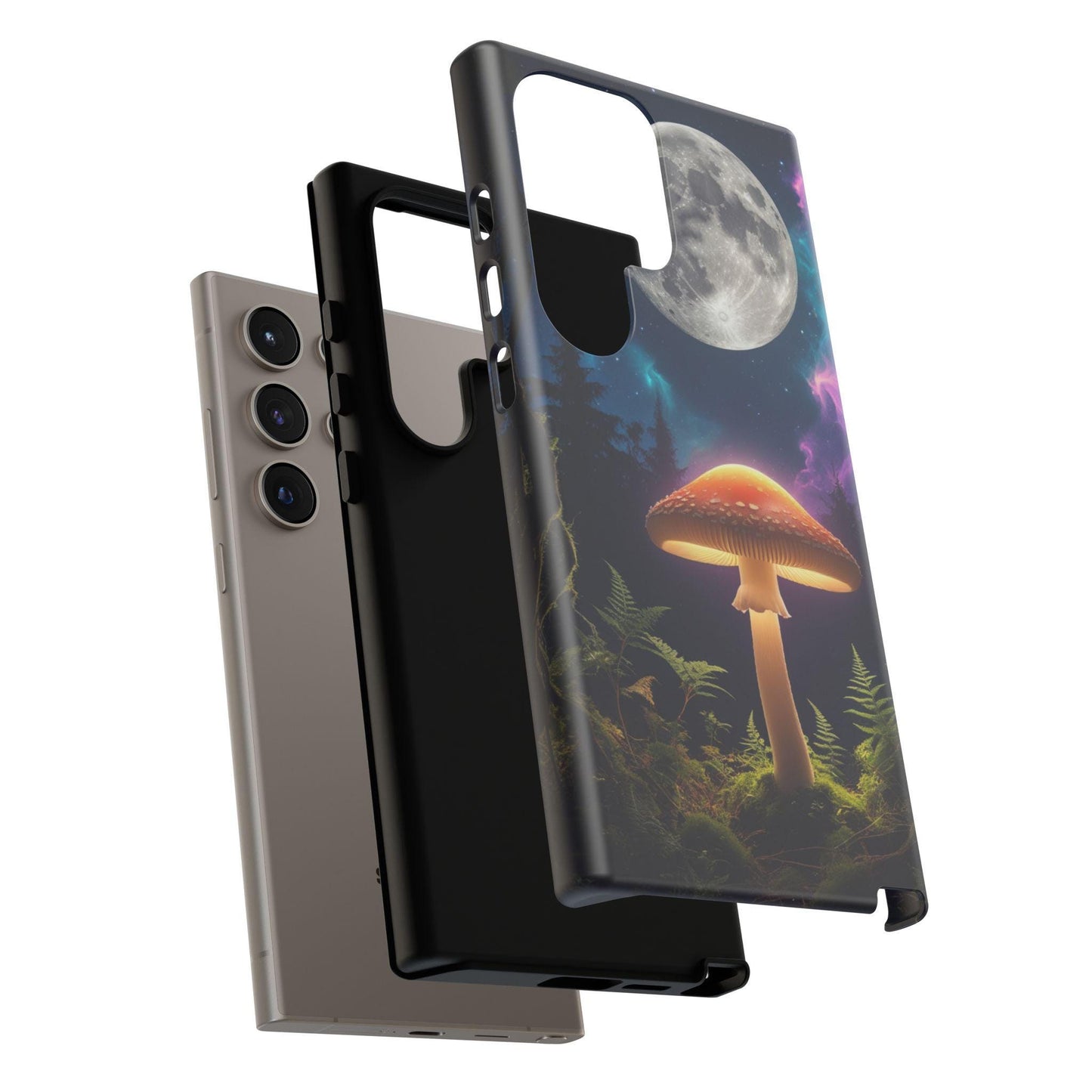 Moonlit Mushroom Tough Case for Samsung S25S24 | Enchanted Forest Design, Celestial Mushroom, Unique Phone case, Magical Forest Phone Case