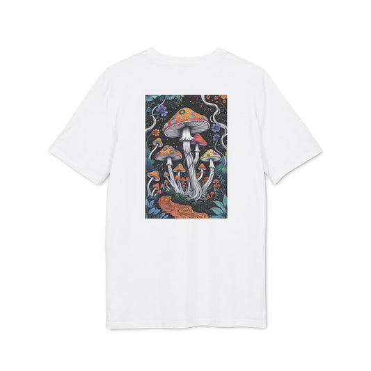 Mushroom Mindscapes Collection T-shirt - Psychedelic T-shirt, Fungi Art, Unisex Mushroom Shirt, Colourful Apparel, Gift for Mushroom Lovers