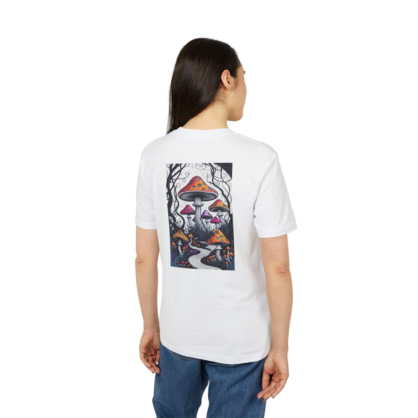 Mushroom Mindscapes Collection T-shirt - Psychedelic T-shirt, Fungi Art, Unisex Mushroom Shirt, Colourful Apparel, Gift for Mushroom Lovers