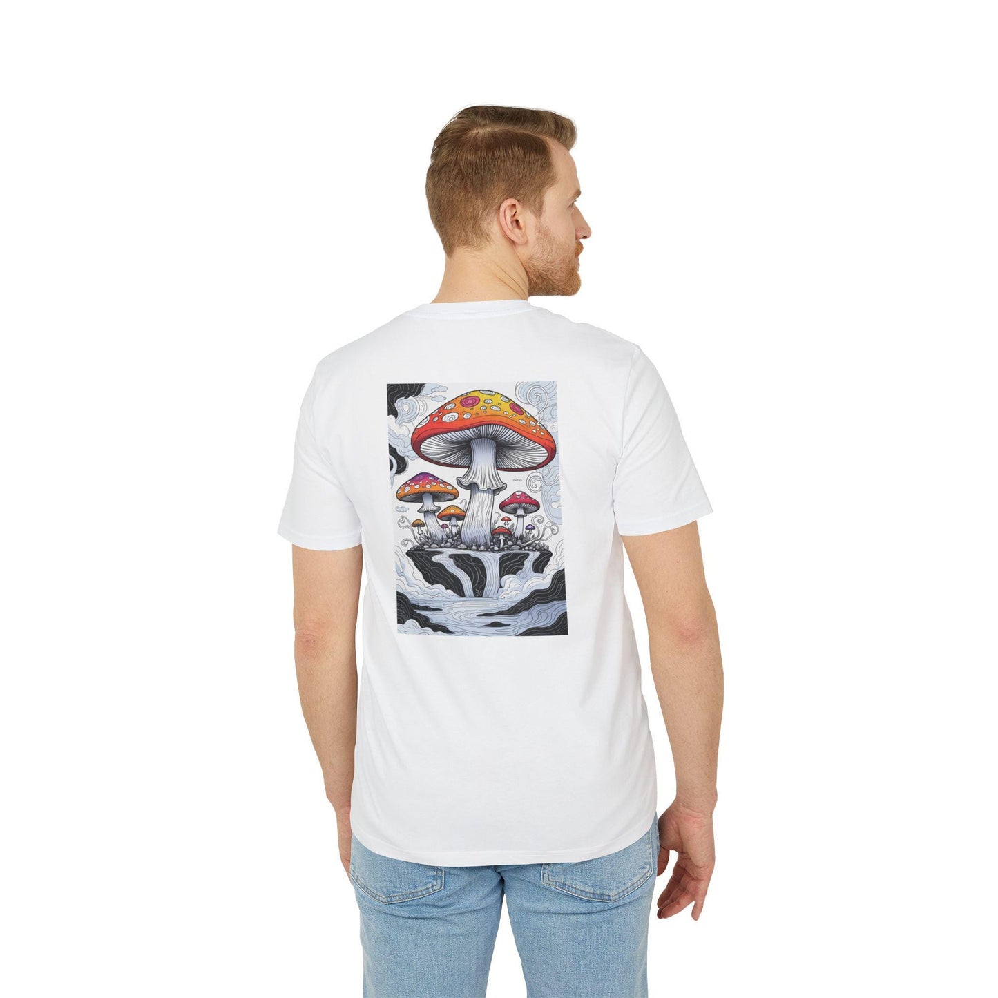 Mush-Love Mushroom Mindscapes Collection Tee - Psychedelic Mushroom T-shirt, Unisex Mushroom Shirt, Colourful Nature-Inspired Apparel