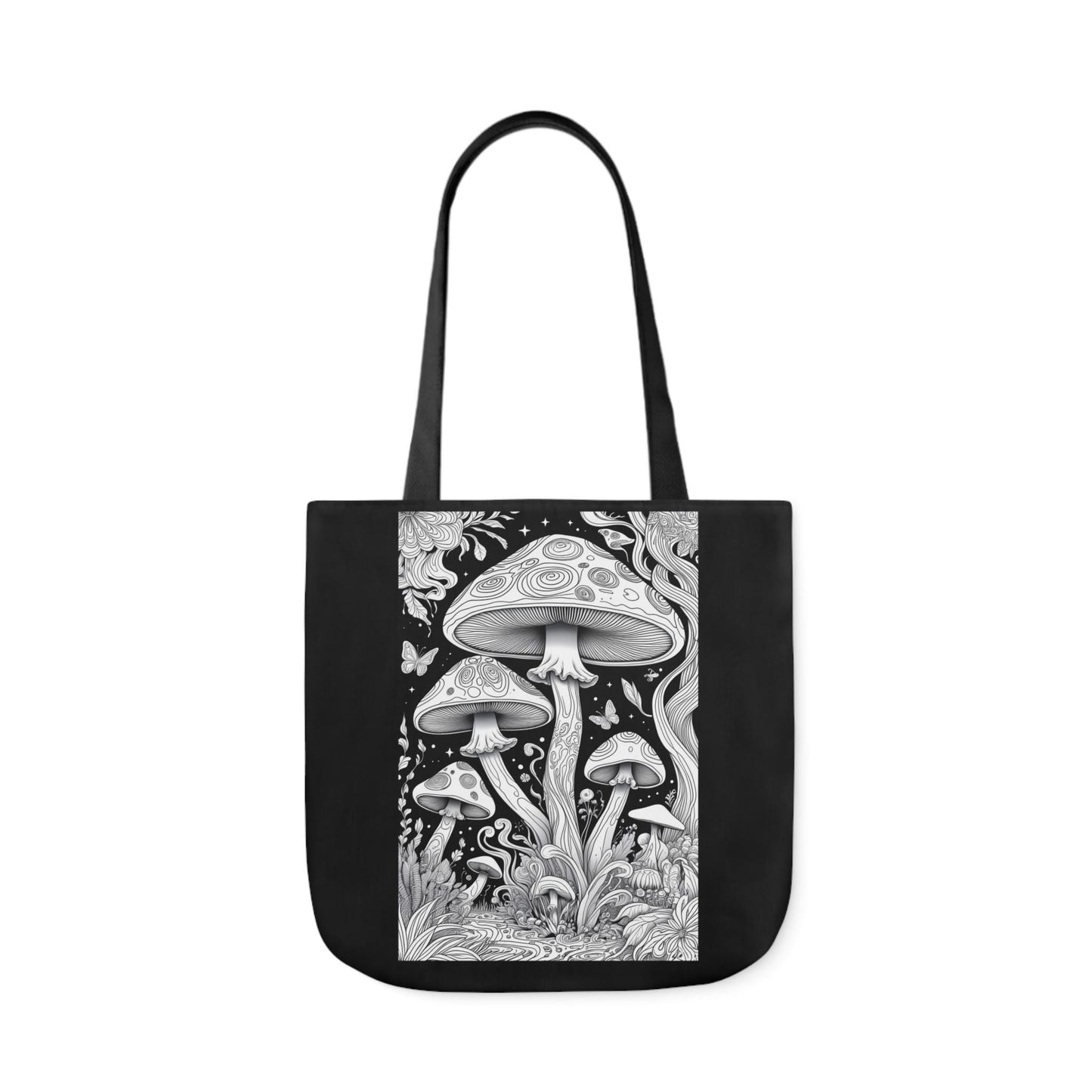 Mushroom Mindscapes Tote Bag - Psychedelic Mushroom Design, Nature-Inspired Eco-Friendly Tote, Colourful Fungi Art, Gift for Mushroom Lovers