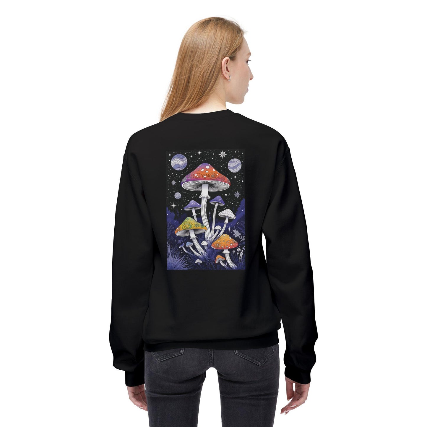 Mushroom Mindscapes Jumper - Psychedelic Mushroom Sweatshirt, Colourful Fungi Design, Unisex, Nature-Inspired Apparel